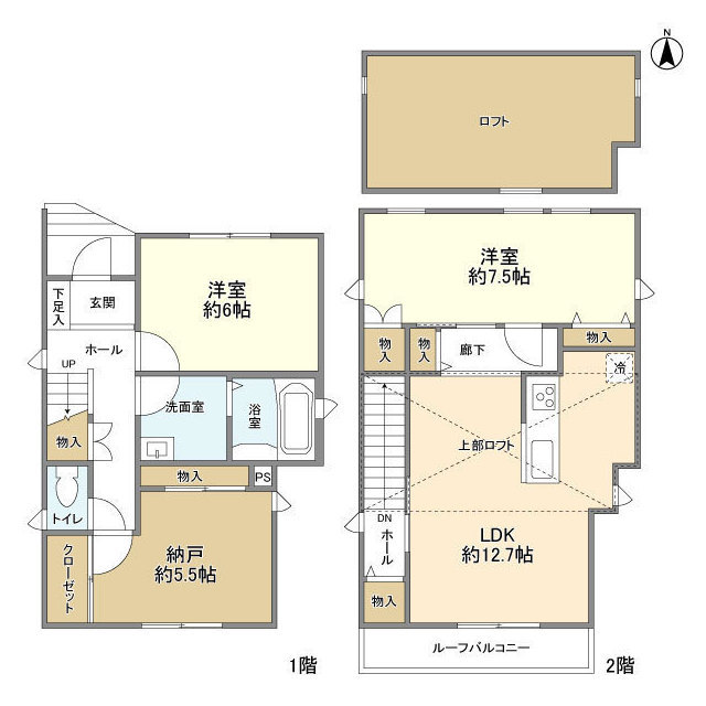 浜竹4丁目貸家の間取り