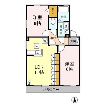 クレスト ABの間取り