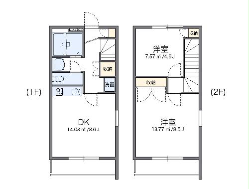 レオパレスラルクアンシエルの間取り