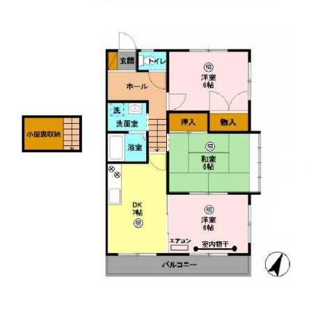 農住メゾンサニーホームズ Bの間取り