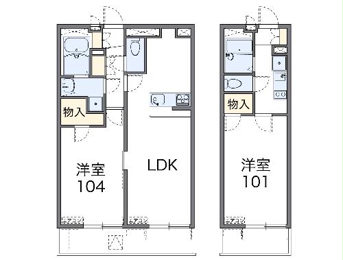 レオパレスカルモⅡの間取り