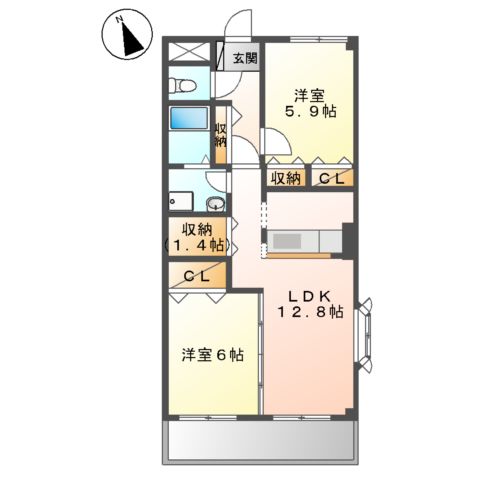 エスポアシャトレーン・コジマの間取り