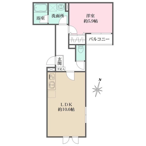 Ｔｈｅ　Ｐａｒｋ　Ｍａｉｓｏｎ中野３丁目・301号室の間取り