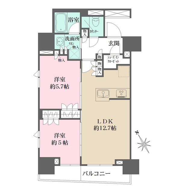 ルフォンプログレ四谷・906号室の間取り