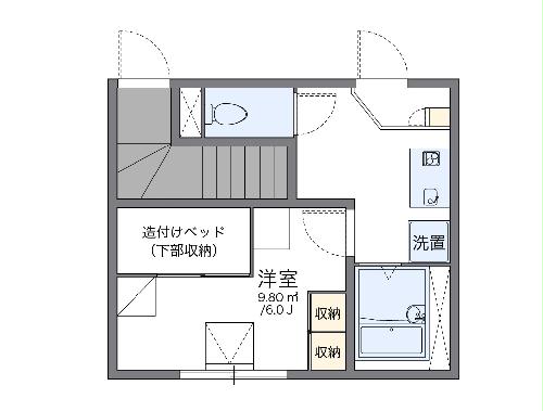 レオパレスカームリィ浜の間取り