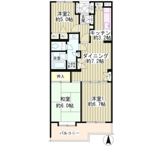 ヒラソル上野毛の間取り