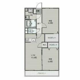 新伝馬の完工年月(2003年9月)築の賃貸マンションの間取り
