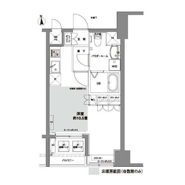 コンフォリア芝公園の間取り