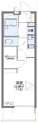 レオパレスシンシアⅡの間取り