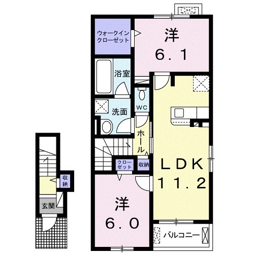 プロムナードKⅠの間取り