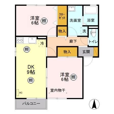 メゾンアーバン Eの間取り