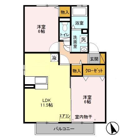 エミグランドハイム Bの間取り