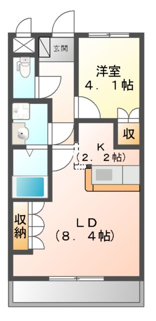 エスポアール　姫宮の間取り