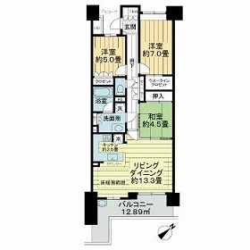 パークスカイタワー松戸の間取り