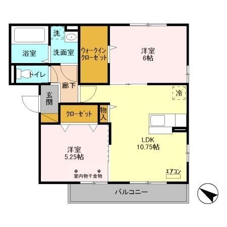 スカイハイムⅡの間取り