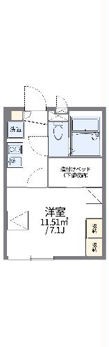 レオパレスSHIOKAZEⅡの間取り