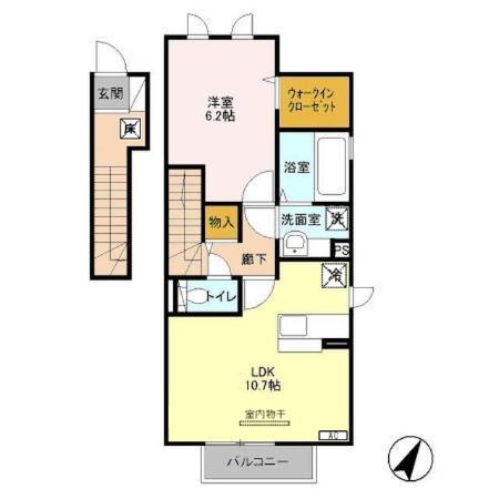 パインコート Aの間取り
