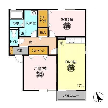 リビングタウン野田 ABCの間取り