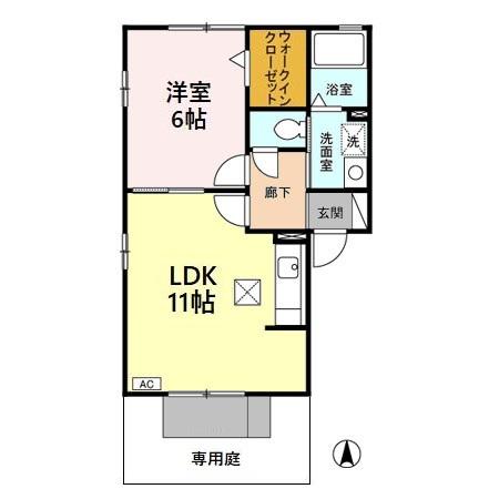 クレール藤江 Bの間取り