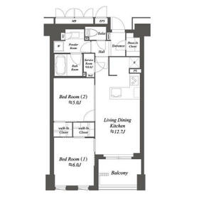 プライマル練馬豊島園・0202号室の間取り