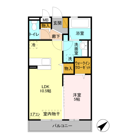 プレ・ド・ラ・ガールせんげん台の間取り