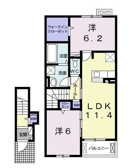 グリーンハイツ本豊田Aの間取り