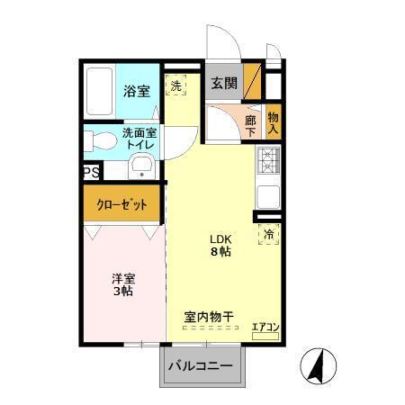 ハイデルベーレB棟の間取り