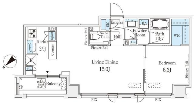 IS銀座レジデンスの間取り