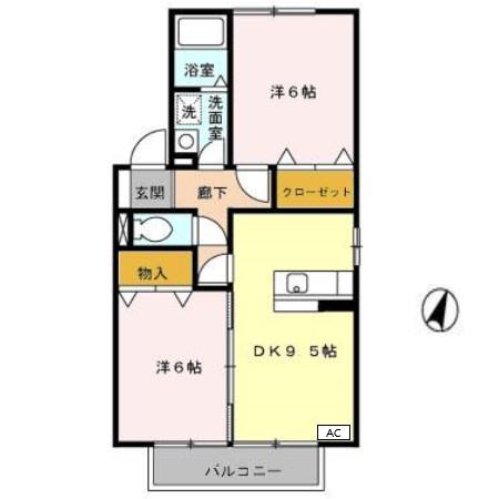 セジュールM Aの間取り