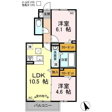 コントレイル A棟の間取り