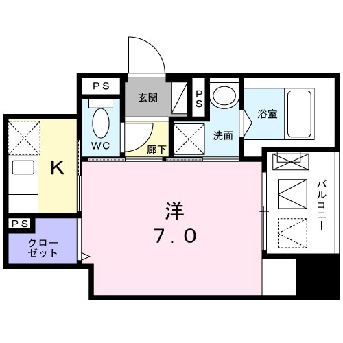 ＡＸＩＡ人形町（アクシア・04010号室の間取り