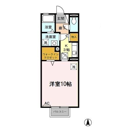 リビングタウンかじま台II　Ａ・201号室の間取り