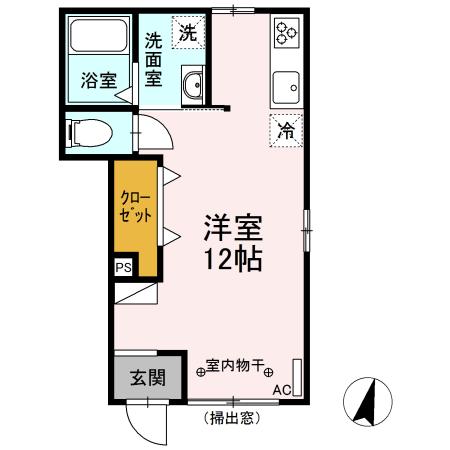 池田の完工年月(2022年1月)築の賃貸アパートの間取り