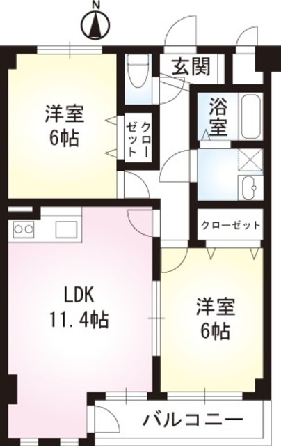 ロハス ヴィラ ケイ 2号館の間取り