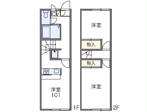 レオパレスひまわりくんの間取り