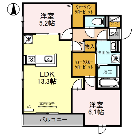 AZUR上中条の間取り