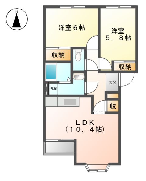 メルヴェールFUJIMORIの間取り