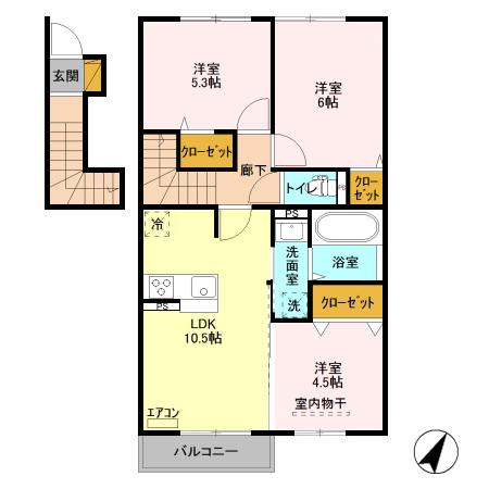 リアンレーヴの間取り