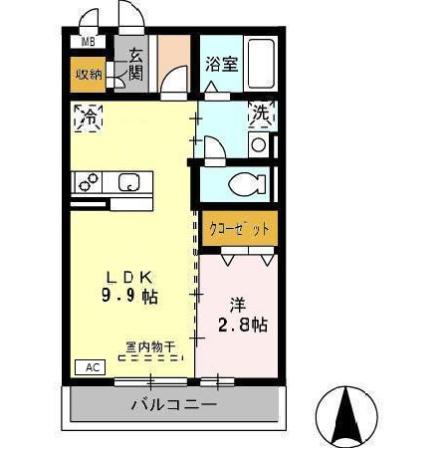 アザレ 蘇原 Gの間取り
