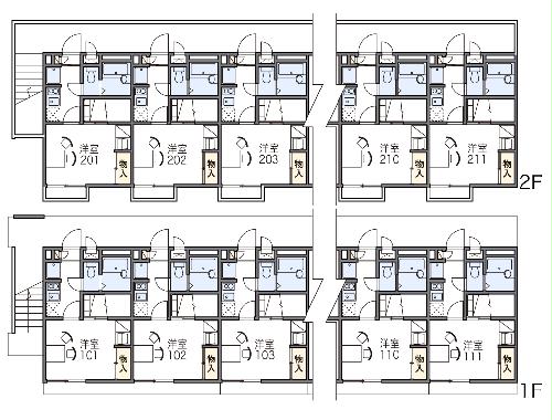 レオパレスシェルクール Ⅱの間取り