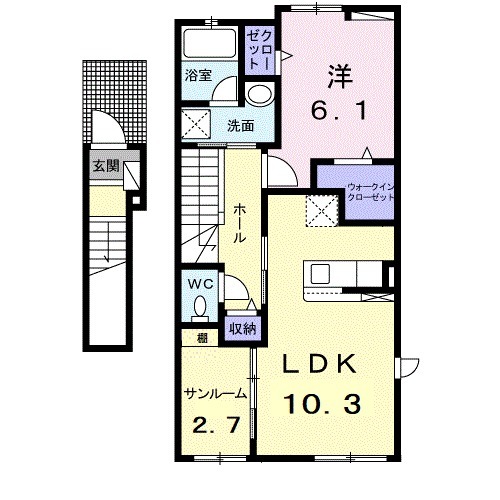 リィアリティーⅡの間取り