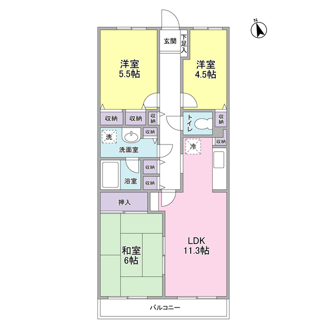 エスポワール松風台Ⅲ番館の間取り