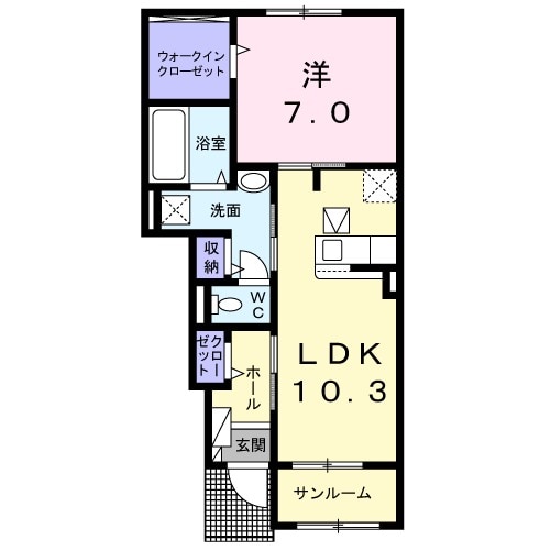 サン エレガンスⅠの間取り