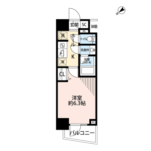 プレール・ドゥーク横濱浅間町の間取り