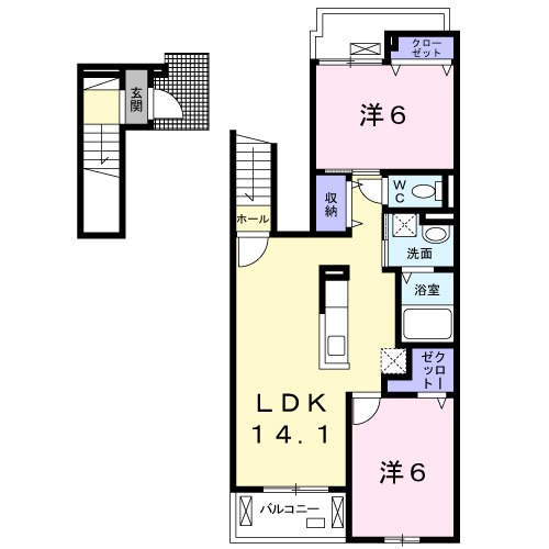 ランド フォレストⅠの間取り