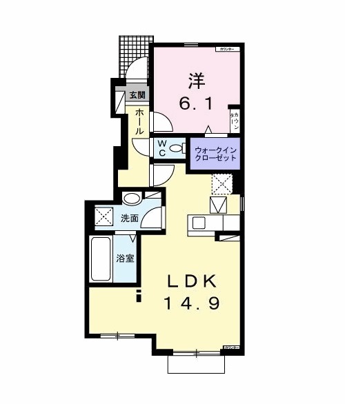ジリータ Aの間取り