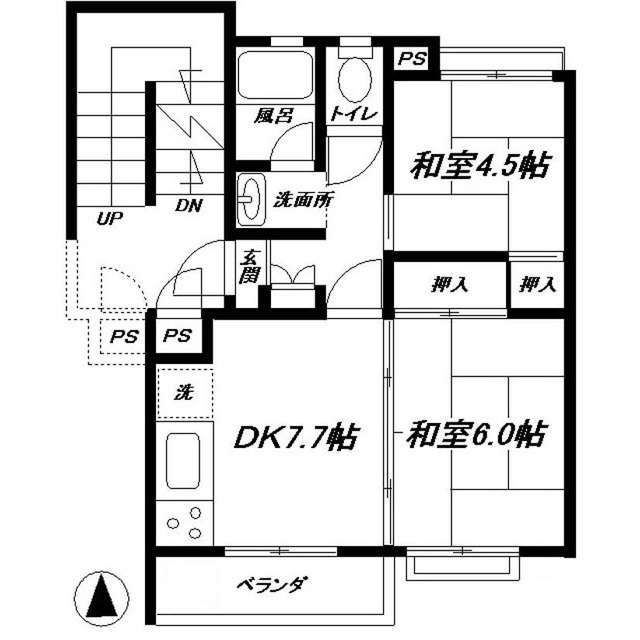 東急市が尾ドエリングＤ棟の間取り