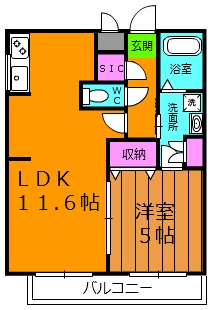 サムス南八幡の間取り