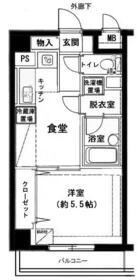 メインステージ大森本町・503号室の間取り
