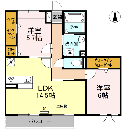 Salt Valley CourtII(ソルトバレーコートツー )の間取り